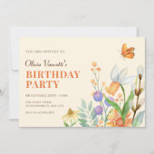 Floral-waterverf Kaart (Voorkant)