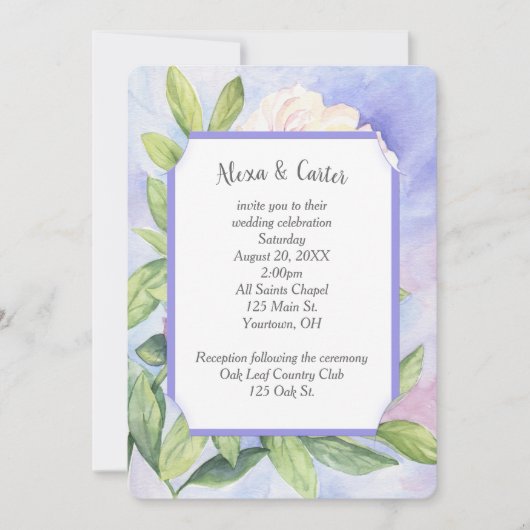 Floral Waterverf Kaart (Voorkant)