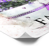 Floral Waterverf Kantoor Decor Matte Poster (Hoek)