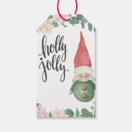 Floral waterverf kerstmis Genome Gift Labels Cadeaulabel