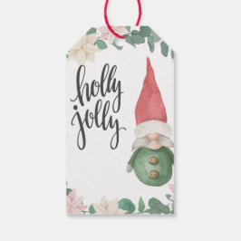 Floral waterverf kerstmis Genome Gift Labels Cadeaulabel