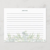 Floral Waterverf, Keukenkaart (Achterkant)