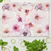 Floral Waterverf Kitchen Towel Theedoek (Gevouwen)