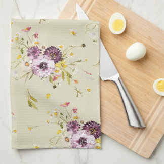 Floral Waterverf Kitchen Towel Theedoek