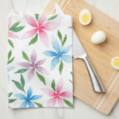 Floral Waterverf Kitchen Towel Theedoek (Quarter Fold)