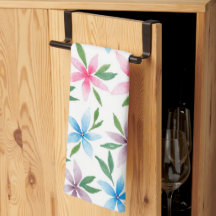Floral Waterverf Kitchen Towel