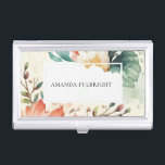 Floral Waterverf Kleine Onderneming Gepersonalisee Visitekaarthouder<br><div class="desc">Floral Waterverf Small Business Personalized Kaart Hoesje - met verbluffende handbeschilderde waterverf floralen,  op maat van jouw naam. Het is een heel doordacht cadeau.</div>