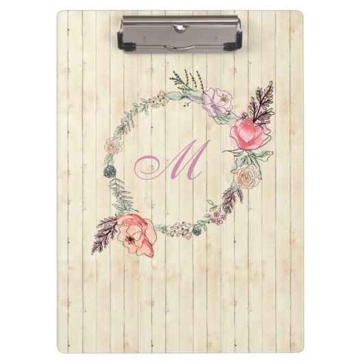 Floral Waterverf Klembord (Voorkant)