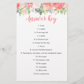 Floral Waterverf Koe Boerderij Nursery Rhyme Quiz (Achterkant)