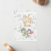 Floral Waterverf krijgt snel een flat notebook Kaa Notitiekaartje (Voorkant / Achterkant in situ)