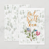 Floral Waterverf krijgt snel een flat notebook Kaa Notitiekaartje (Voorkant / Achterkant)