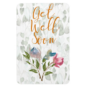 Floral Waterverf krijgt snel Kaart Magnet Magneet