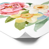 Floral Waterverf krijgt snel Poster (Hoek)