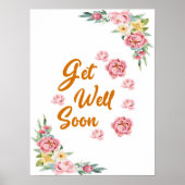 Floral Waterverf krijgt snel Poster (Voorkant)