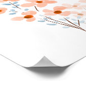 Floral Waterverf kunst met citaat Poster (Hoek)