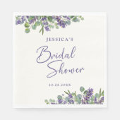 Floral Waterverf Lavender & Eucalyptus Servet (Voorkant)