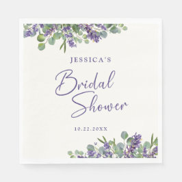 Floral Waterverf Lavender & Eucalyptus Servet