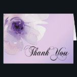 Floral Waterverf Lavender Paars Hartelijk dank<br><div class="desc">Hartelijk dank voor blanco kaarten met waterverf grote bloem en achtergrondtinten in lavendere,  paarse,  lila kleuren.  Ideale kaart voor elke keer.  Schrijf je persoonlijke notitie binnen.</div>