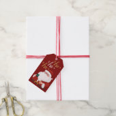 Floral Waterverf Merry kerstkerstkerstcadeauLabels Cadeaulabel (Met Touw)