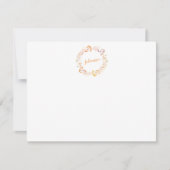 Floral Waterverf met speciaal aangepast banketbakk Notitiekaartje (Voorkant)