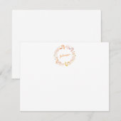 Floral Waterverf met speciaal aangepast banketbakk Notitiekaartje (Voorkant / Achterkant)