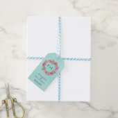 Floral Waterverf met stijlvolle bruiloft Cadeaulabel (Met Touw)