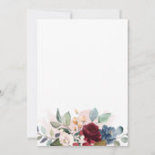 Floral Waterverf minimalistische bruiloft Save The Date (Achterkant)