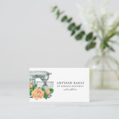 Floral Waterverf Mixer Baker Bakery Visitekaartje (Staand voorkant)