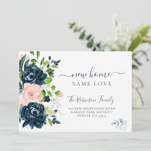 Floral waterverf modern aankondiging (Staand voorkant)