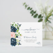 Floral waterverf modern aankondigingskaart (Staand voorkant)