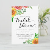 Floral Waterverf Modern Greenery Vrijgezellenfeest Kaart (Staand voorkant)