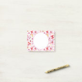 Floral Waterverf modern patroon Post-it® Notes (Op bureau)