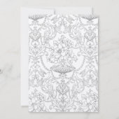 Floral waterverf Modern Typografie bruiloft Kaart (Achterkant)