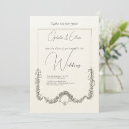 Floral waterverf Modern Typografie bruiloft Kaart