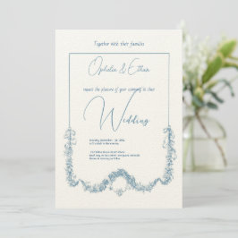 Floral waterverf Modern Typografie bruiloft Kaart