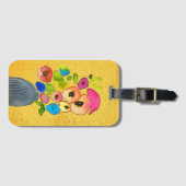 Floral waterverf moderne bloemenkunst bagagelabel (Voorkant (horizontaal))