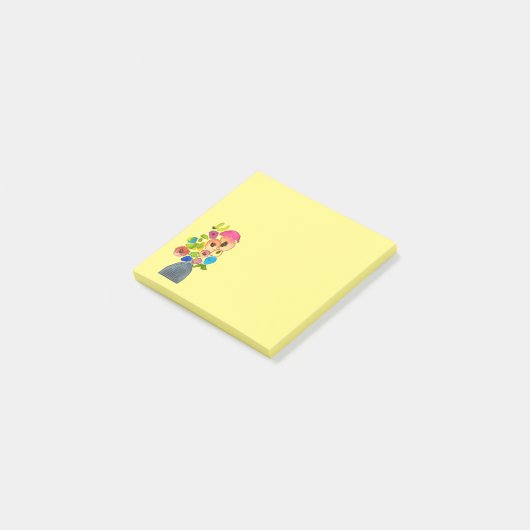 Floral waterverf moderne bloemenkunst post-it® notes (Schuin)