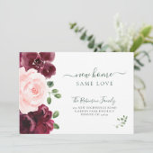 Floral waterverf moderne elegant aankondiging (Staand voorkant)