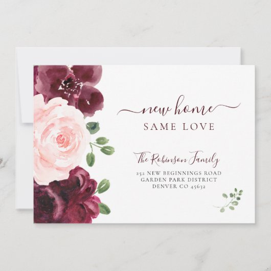 Floral waterverf moderne elegant aankondiging (Voorkant)