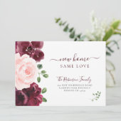 Floral waterverf moderne elegant aankondiging (Staand voorkant)