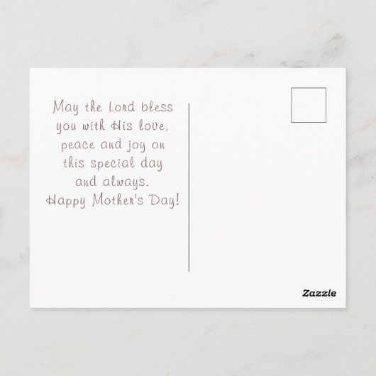 Floral Waterverf Moederdag Blessings Scripting Briefkaart (Achterkant)