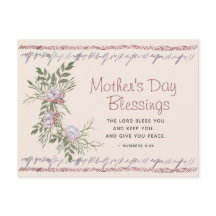 Floral Waterverf Moederdag Blessings Scripting