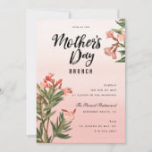Floral Waterverf Moederdag Brunch Kaart (Voorkant)