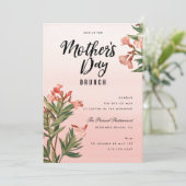 Floral Waterverf Moederdag Brunch Kaart (Staand voorkant)