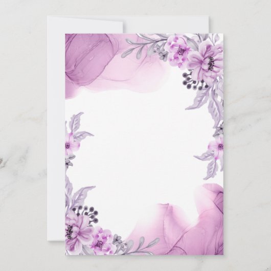 Floral Waterverf Moederdag Brunch Uitnodiging (Achterkant)