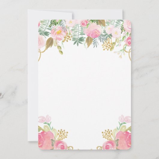 Floral Waterverf Moederdag Brunch Uitnodiging (Achterkant)