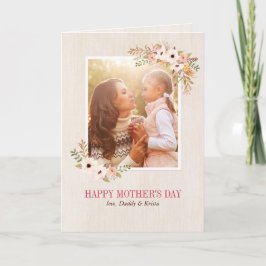 Floral Waterverf Moederdag Kaart