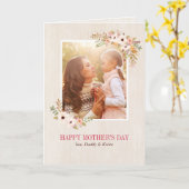 Floral Waterverf Moederdag Kaart (Gele Bloem)