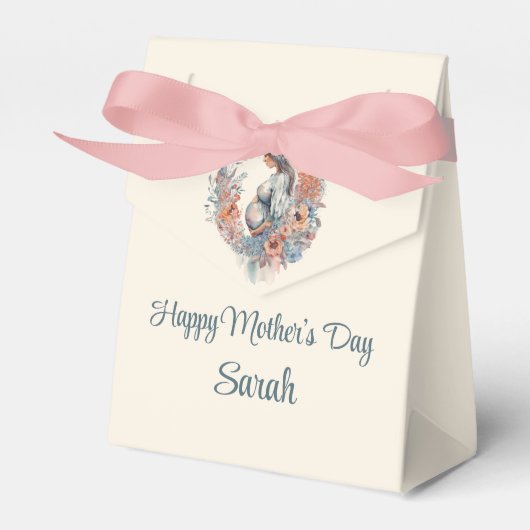 Floral Waterverf Moederdag Mam om cadeaudoos te wo Bedankdoosjes (Voorkant Zijde)