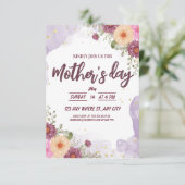 Floral Waterverf Moederdag Save The Date (Staand voorkant)